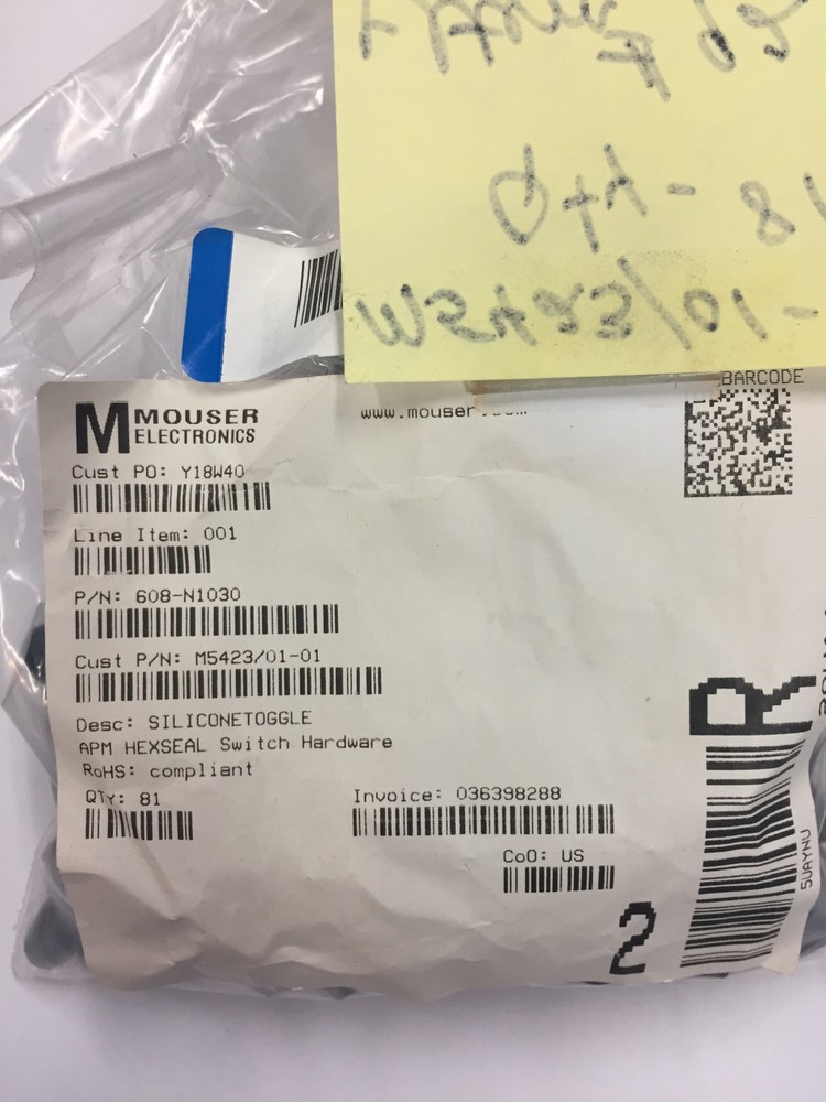 Toggle Switch Boot, MPN: N-1030