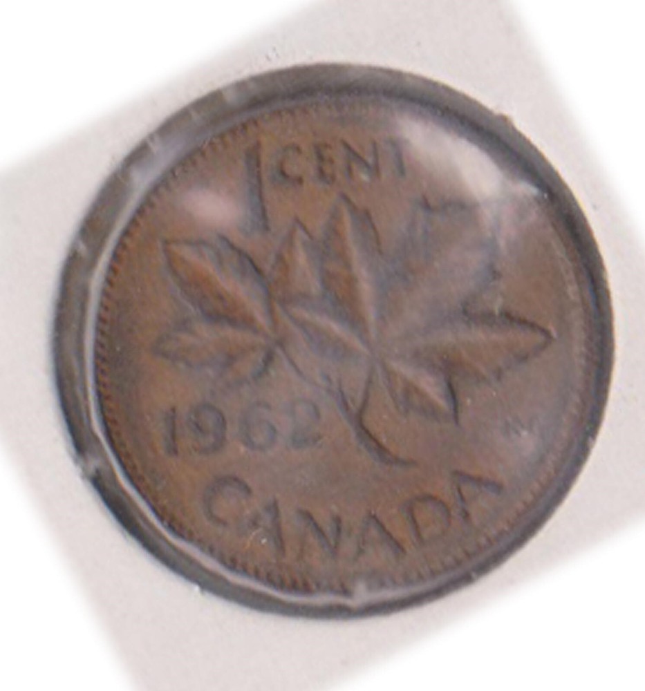 (H205-20) 1962 Canada 1c coin (T)