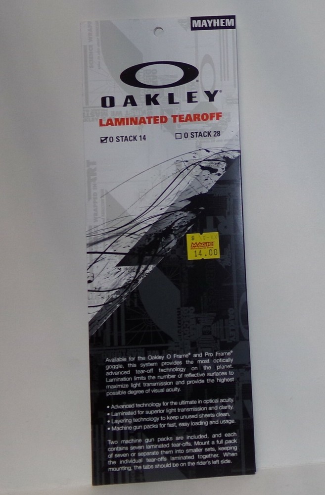 OAKLEY MAYHEM LAMINATED TEAROFFS 14 PACK