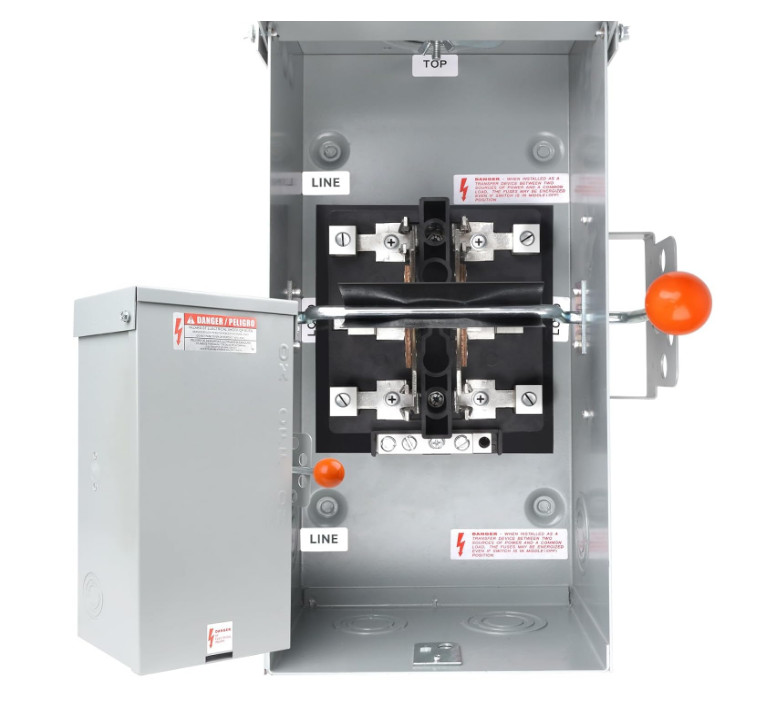 100A Generator Transfer Switch 24000W General-Duty Double-Throw Safety Stability