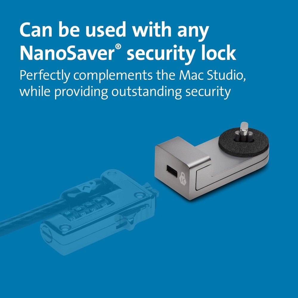 Kensington Lock Designed for Mac Studio Locking Adapter Silver