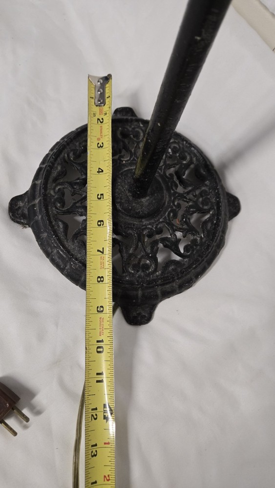 Antique Deco Bridge Lamp Cast Iron 54" Works !