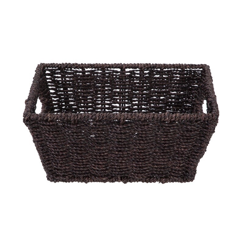 Handwoven Seagrass Decorative Basket Storage Organizer Rectangular Gift Box New