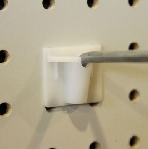 8 in. PLASTIC BACK COMMERCIAL PEGBOARD - SLATWALL HOOK