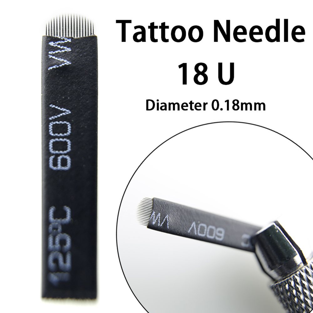 12/14/16/18 U Shape Needles Microblading Eyebrow Tattoo Permanent Makeup Blades
