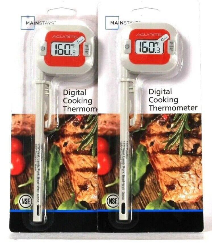 2 Count Mainstays Digital Cooking Thermometer