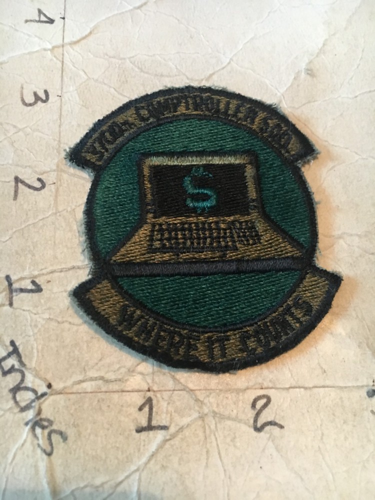 USAF 3700th Comptroller Squadron subdued patch 8/18/25