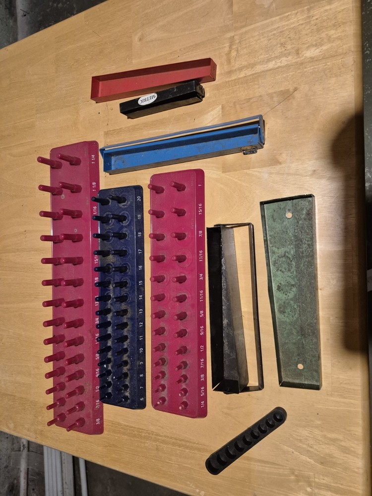 Assorted lot of socket, organizers holders.