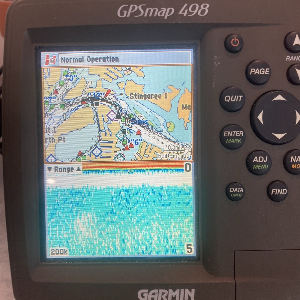 Garmin GPSmap 498 Color Chartplotter Fishfinder GPS + Mount & Cord