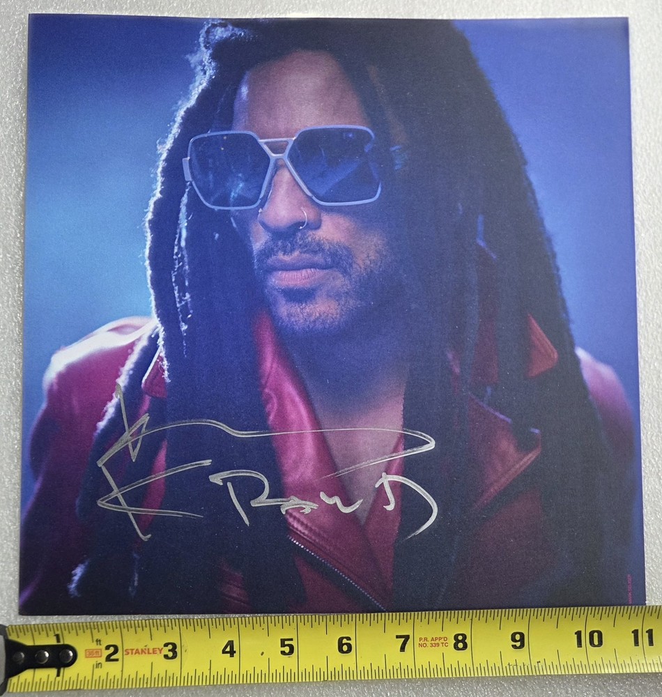 LENNY KRAVITZ AUTOGRAPHED 11X11 INSERT WITH NEW RECORD BECKETT BAS COA SIGNED