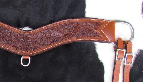 Showman Floral Tooled Tripping Collar