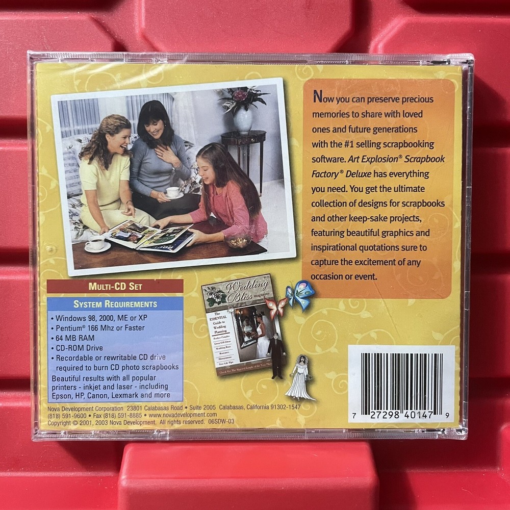 Nova Development Art Explosion Scrapbook Factory Deluxe 2.0 2 CD ROM Windows NEW