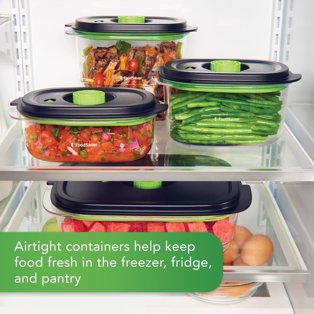 5-Cup Preserve & Marinate Containers Handheld Vacuum Sealers, 2-Pack