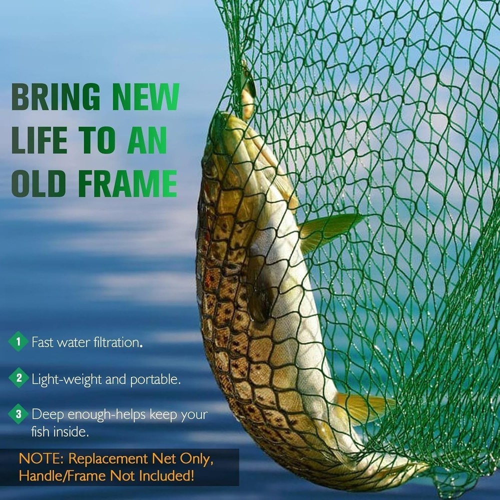 Foldable Fishing Net Replacement - Multiple Sizes, Perfect for Anglers