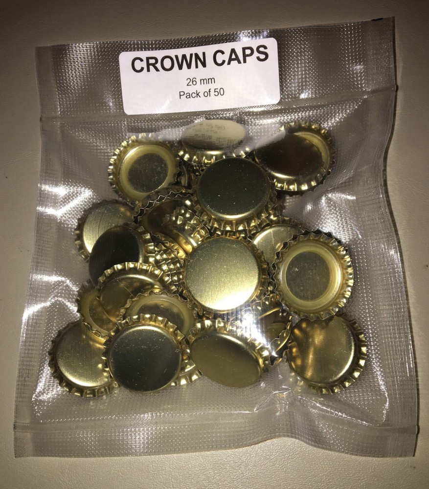 Gold Oxygen Absorbing Bottle Caps - 50 pcs - FREE SHIPPING!!!