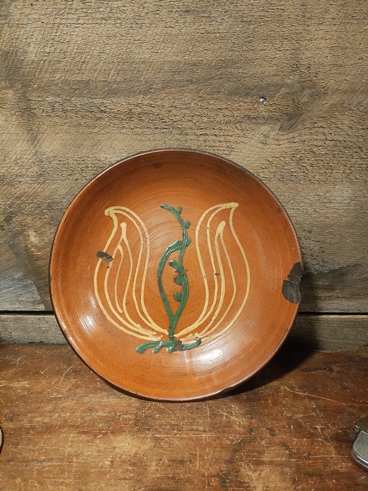 Antique Redware Plate