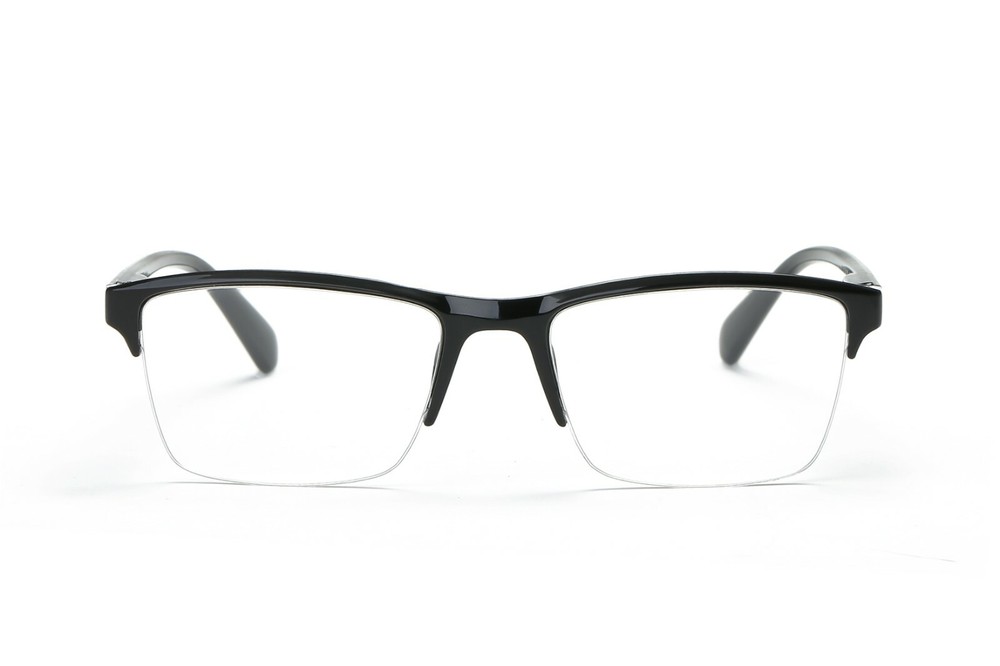 2 Pack Unisex Classic Square Half Frame Classic Reading Glasses Readers for Men