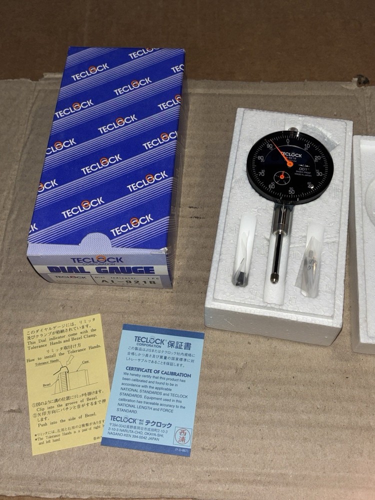 Teclock AI-921B 0-1" 0-100 2" Dial BF Precision AGD Dial Indicator Shock Proof