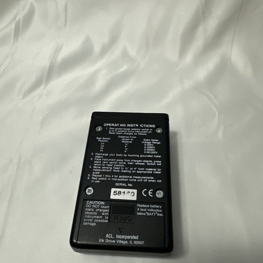 ACL 300B Precision Electrostatic Locator ESD Meter, Range: 1/2"-4" 