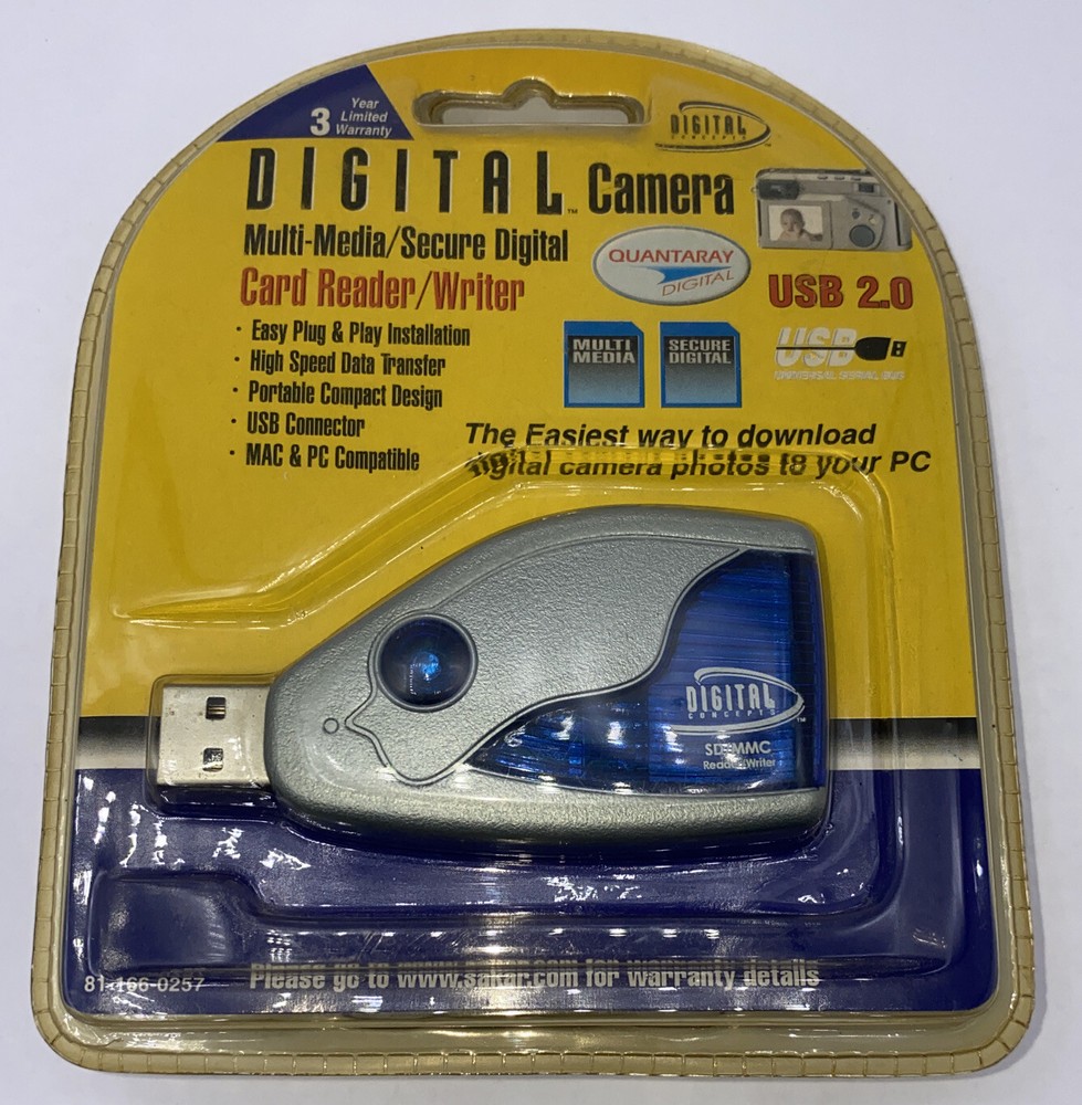 Quantaray Digital Camera Multi-Media/Secure Digital Card Reader/Writer NOS Seale