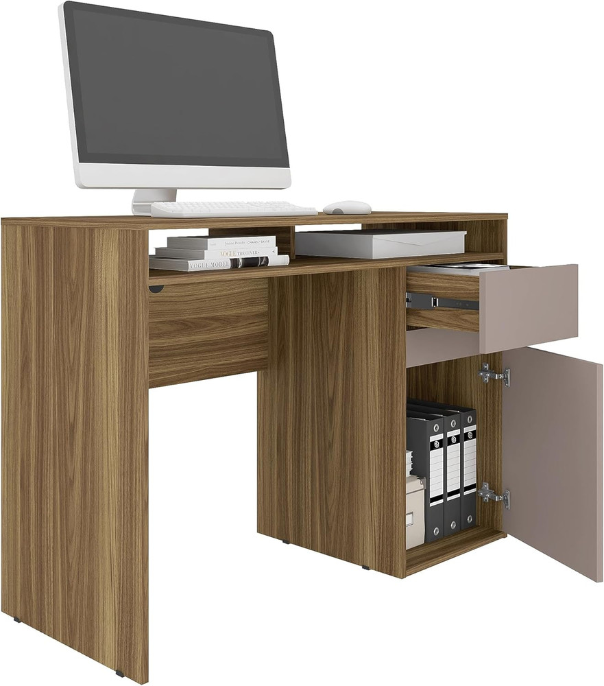 Stylish Home Office Workstation with Ample Storage Solutions
