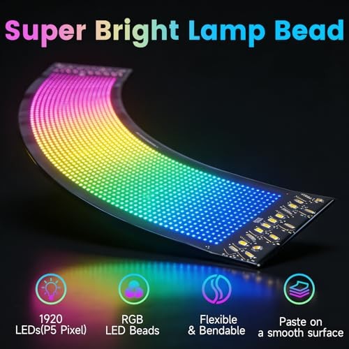 Fan-Shaped Flexible LED Lights, Programmable APP & Remote Control LED Panel
