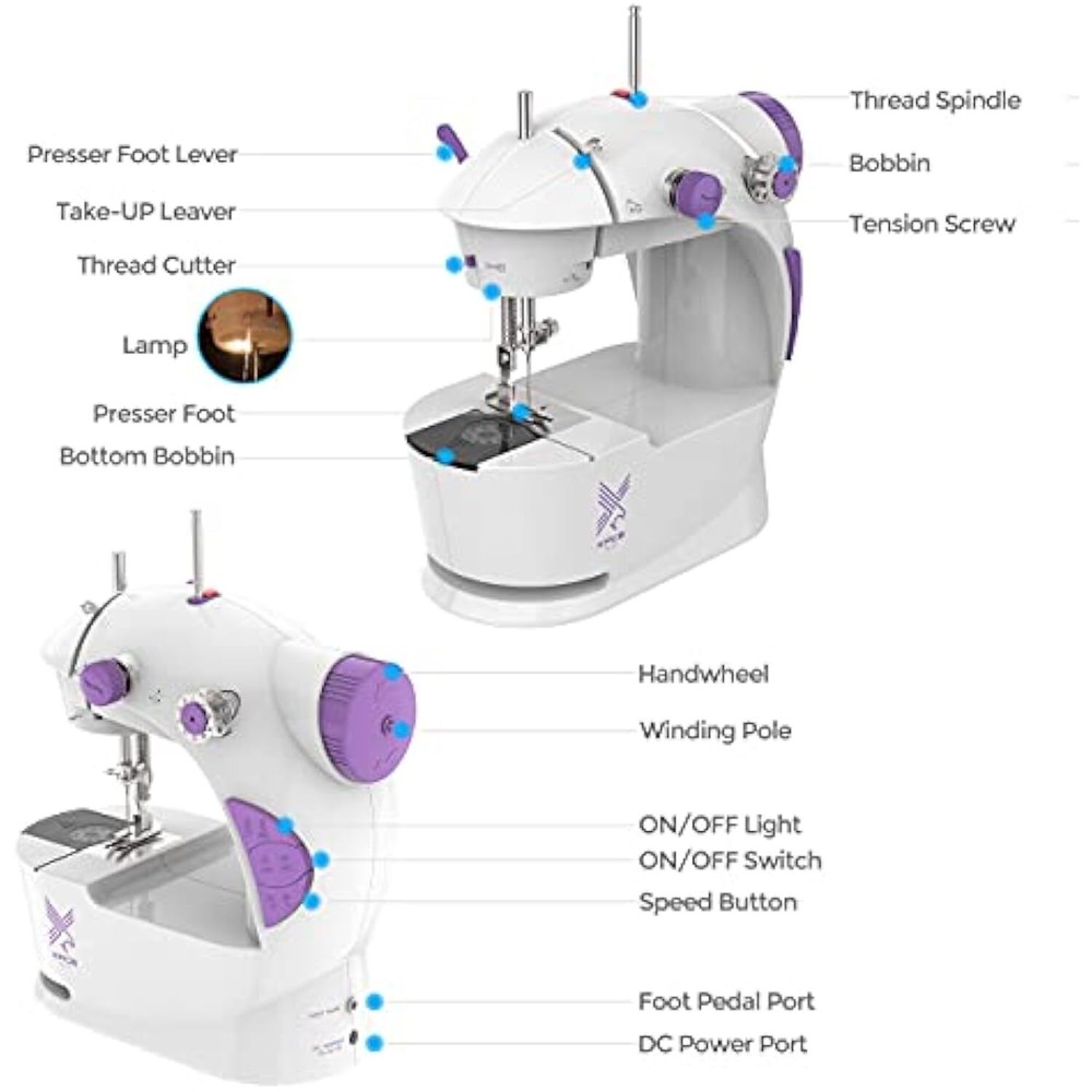 KPCB Mini Sewing Machine with Upgraded Eco-Friendly Material