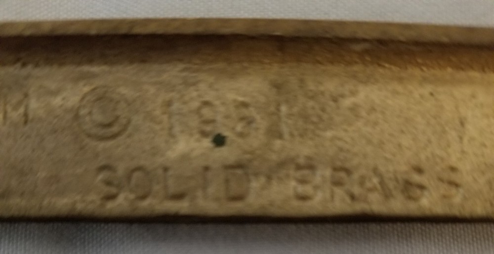 Vintage Suzuki Brass Cycle Plate Holder 1981