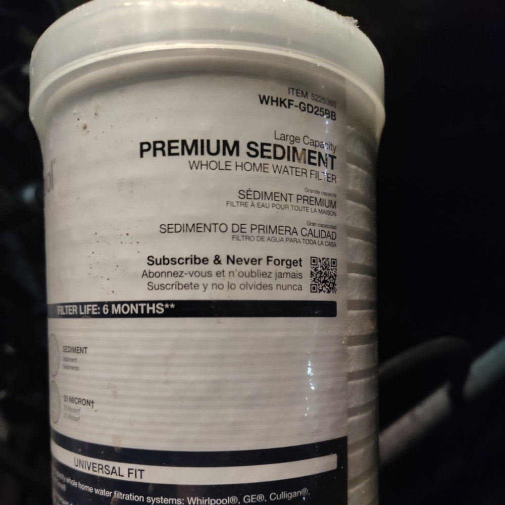 Whirlpool WHKF-GD25BB Large Capacity Whole House Replacement Filter - 6 Month
