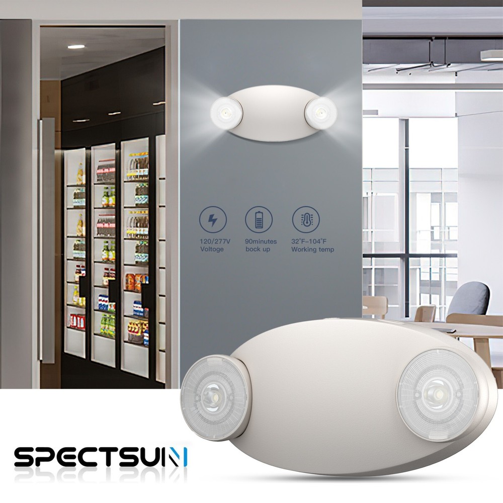 UL Listed 2 Packs Led Emergency Light Exit Lighting Commercial Emergency Lights