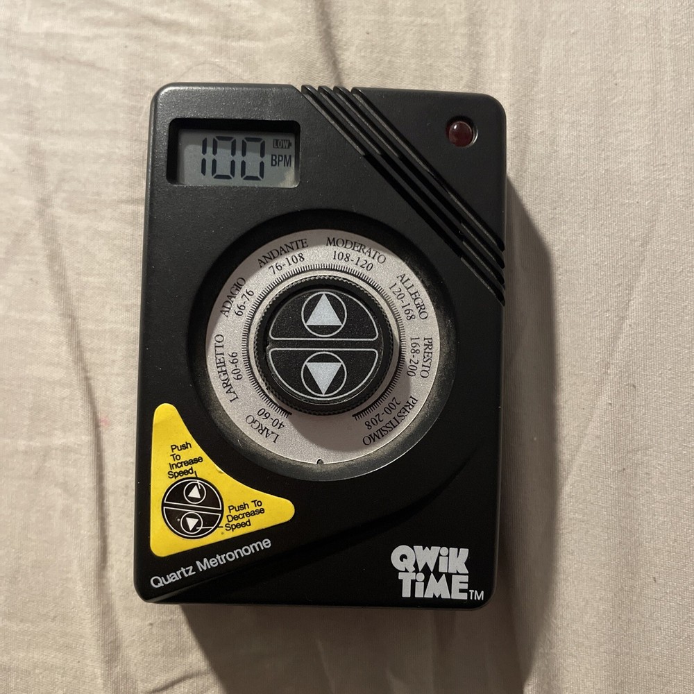 Qwik Time Electronic Quartz Metronome 1995 Tested