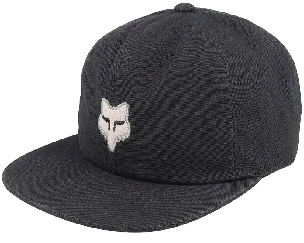 FOX Racing Alfresco Strapback Adjustable Hat - Black - Iconic Fox Head Logo NWT