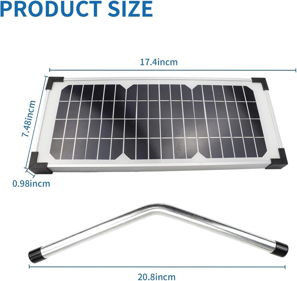 FM123 10 Watt Solar Panel Kit, Fit for Mighty Mule Automatic Gate Openers