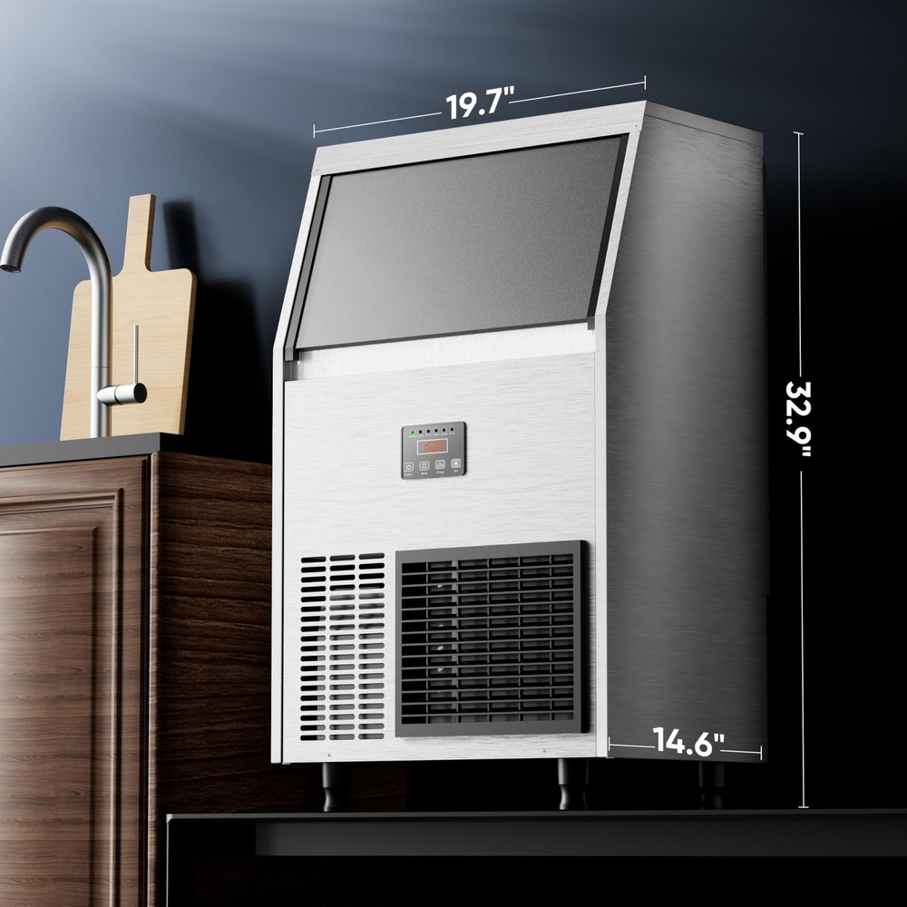 Commercial Ice Maker Machine 100lbs/24H Under Counter Ice Machine