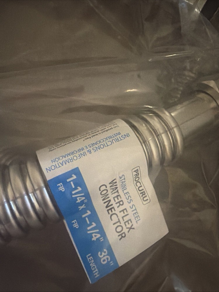 Procuru #6WFF36-B Water Flex Connector 1-1/4" FIP x 1-1/4" FIP x 36" 2-Pack