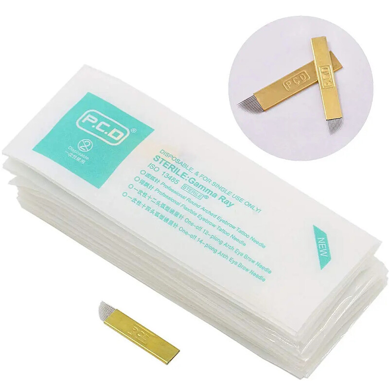 12F PIN Microblading Hard PCD NeedlBlade Permanent Makeup Eyebrow Tattoo Needles