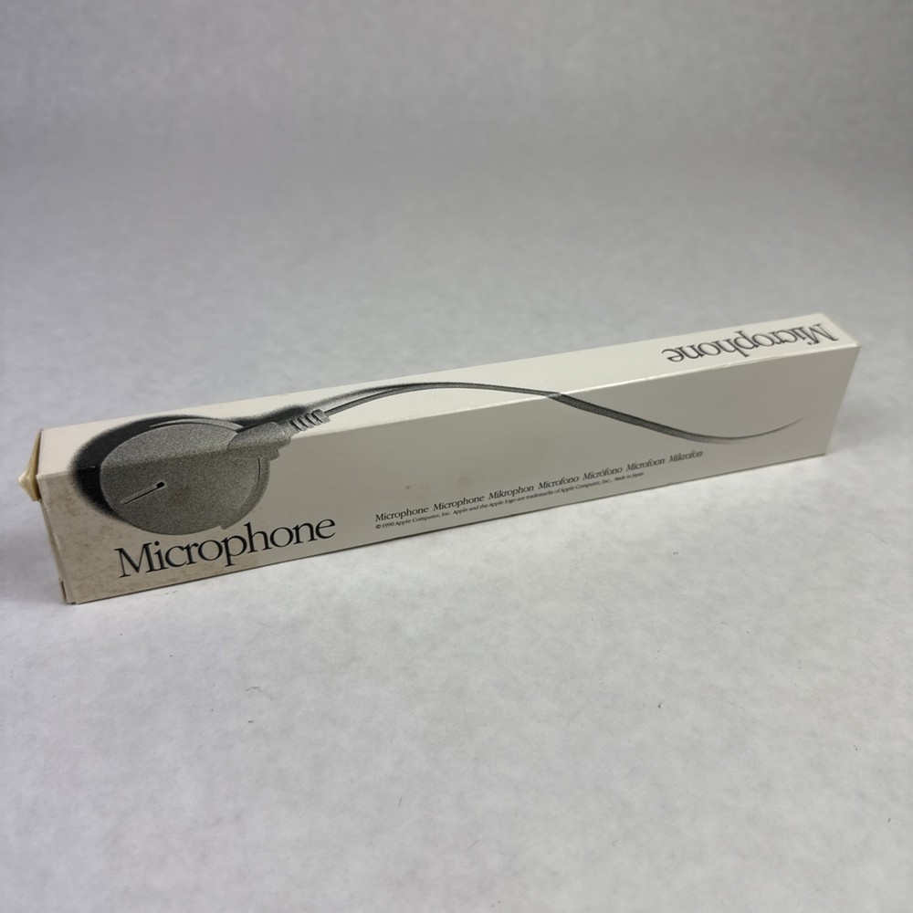 Apple Mac Microphone Original Box Mac Computer Mic Vintage 1990 Open Box *Read