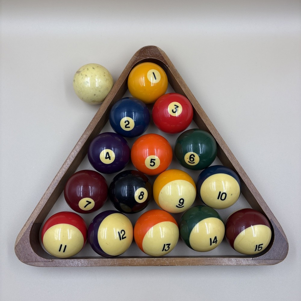 Vintage Aramith Belgian Billiard Balls Complete Set 2 1/4"