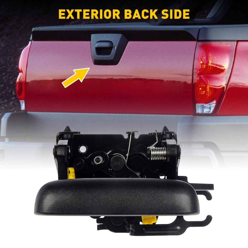 Tailgate Tail Gate Handle Rear Black for 02-06 Chevy Avalanche