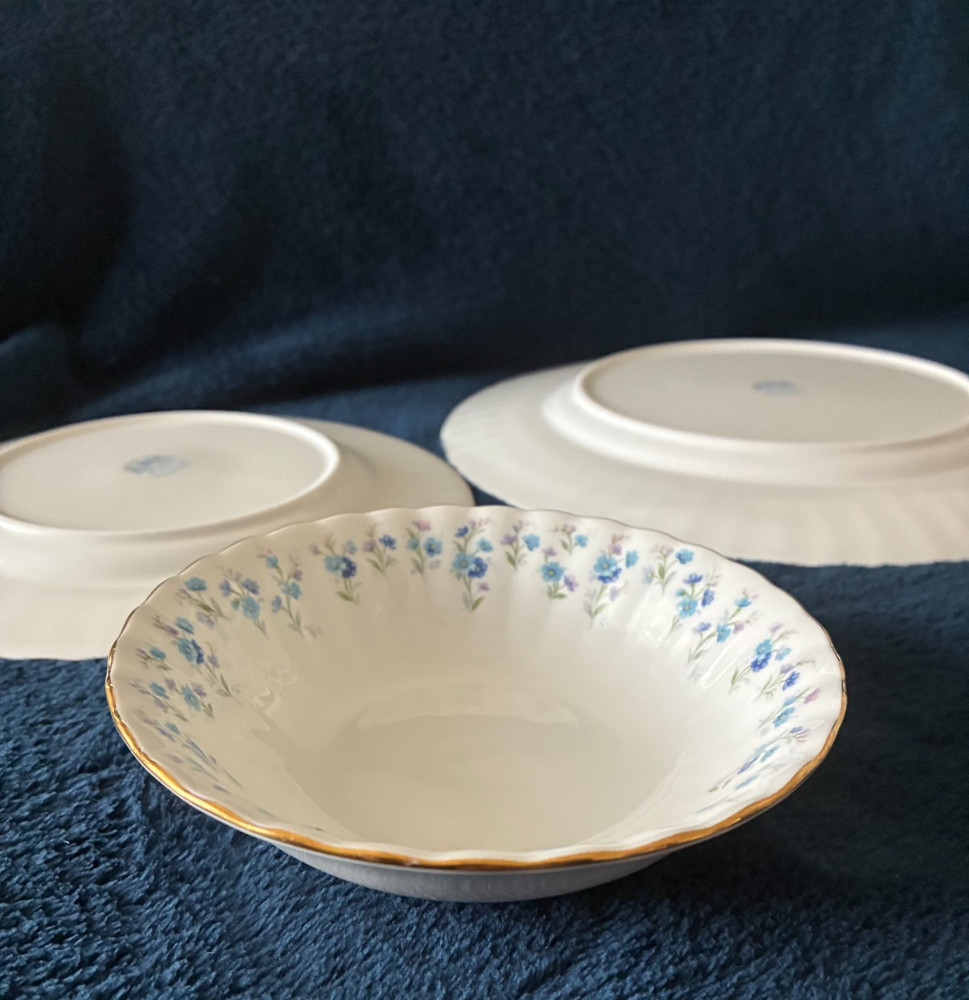 Royal Albert Bone China Memory Lane 7 Piece Place Setting, EUC