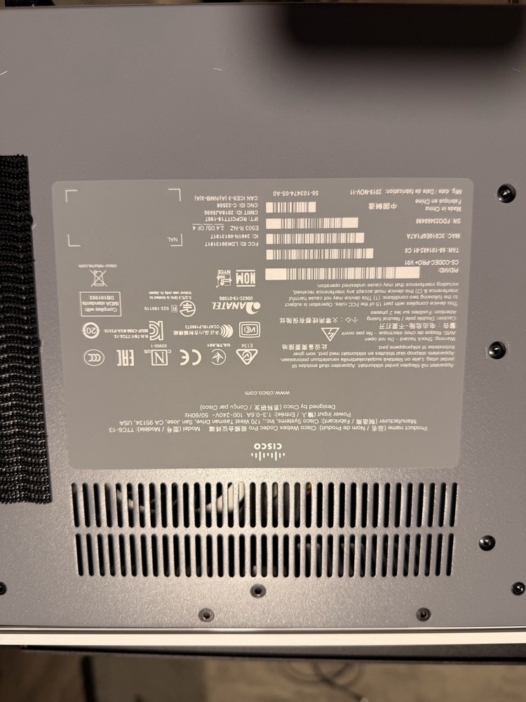 Cisco CS-CODEC-PRO+ Smartnet clean Conference Webex CS-KITPRO-K9 TTC6-13