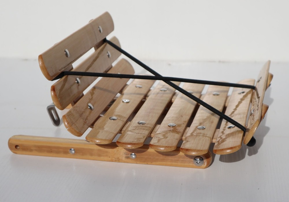 Custom Bamboo Bicycle Front Rack With Bungee Cords