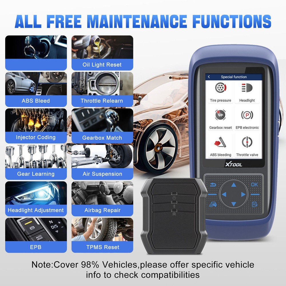 XTOOL A30 PRO Car Full Diagnostic Scanner Bi-directional IMMO Reset Coding Tool