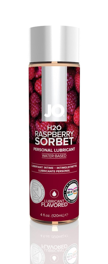 Personal Lubricant System Jo H2O Flavored 4oz Raspberry Water-Based Lube