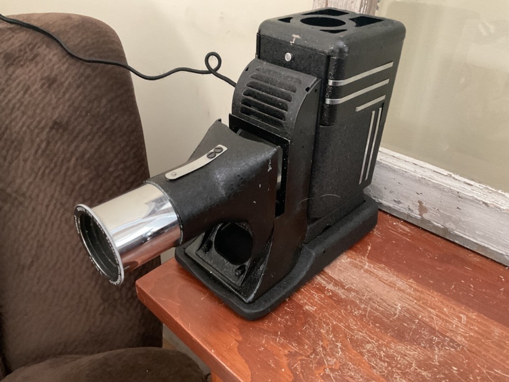Vintage Slide Projector + Case Miniature Projector Model DK