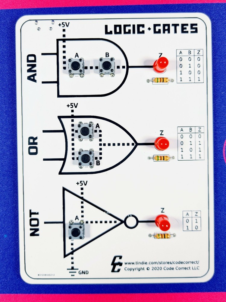 Logic Gates Learning Kit #1 - Switches (Pre-Assembled)