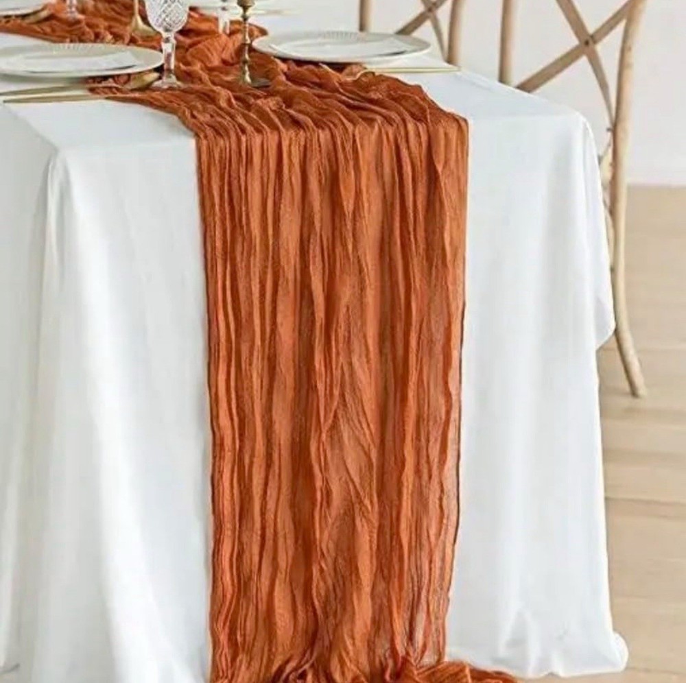 Pixwood Cheesecloth Table Runner-2pcs. Table Runners