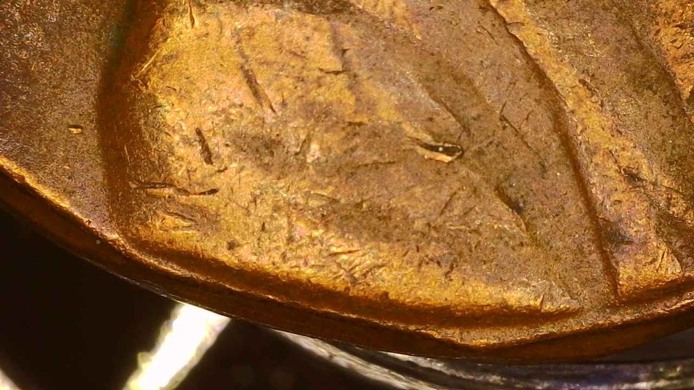 1970 D Lincoln Cent Clipped Planchet / Weak FG