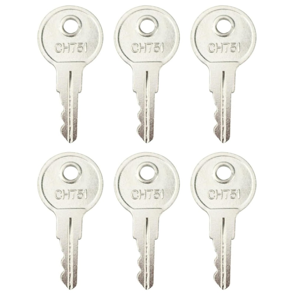 CH751 Keys Replacement for RV Compartments Campers Storage Cabinets Silver