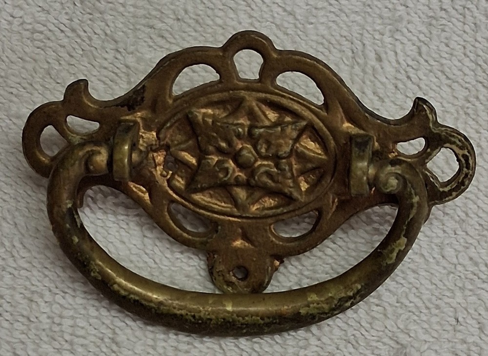 ANTIQUE CAST METAL DROP HANDLE DRAWER, DESK, BIN, DOOR HANDLE/PULL